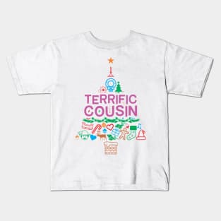 Terrific Cousin Gift - Xmas Tree - Christmas Kids T-Shirt